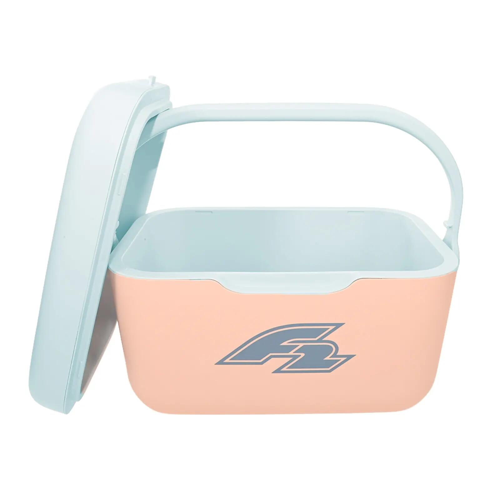 F2  Kühlbox Klein Cool Box Kühltasche 11,6L Blau/Pink 2/2