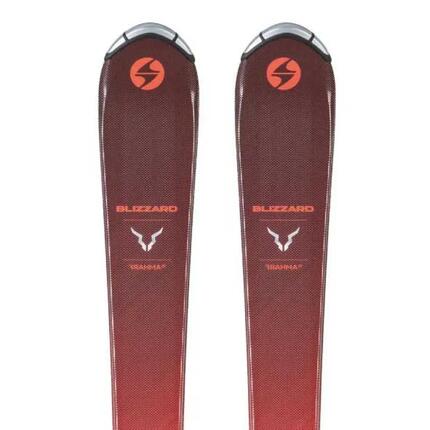 Skis - Ski alpin - Enfants - Brahma JR - Avec fixations FDT JR 7 - Rouge