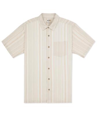 Overhemd - casual - heren - oceanside - korte mouw beige