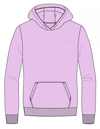 Vêtement - enfants - sweat à capuche Roy, zip et poche - deep lilac