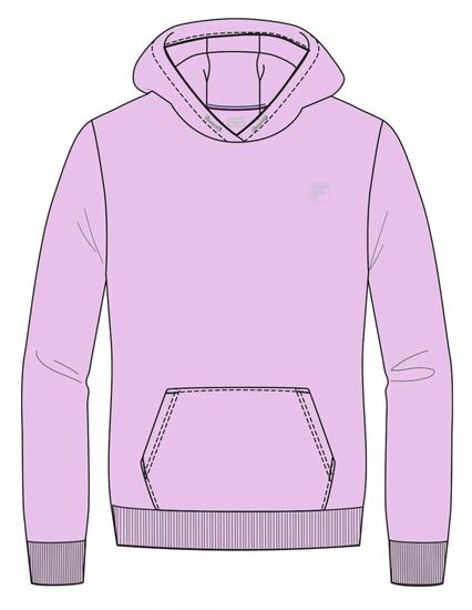 Vêtement - enfants - sweat à capuche Roy, zip et poche - deep lilac