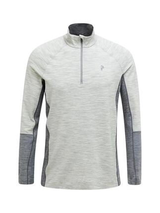 Sweat-shirt - Sport - Homme - demi-zip - gris