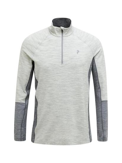 Sweat-shirt - Sport - Homme - demi-zip - gris