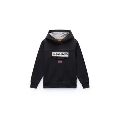 Sweater - sport - adult - k burgee w 3 - met capuchon, kangaroozak - zwart