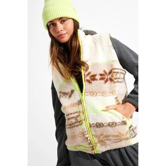 Vêtement - Sportswear - Femme - Polaire sans manches - Fissa Deervalle - ecru