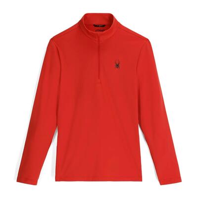 felpa - sci - uomo - PROSPECT 1/2 zip maniche lunghe senza cappuccio - rosso