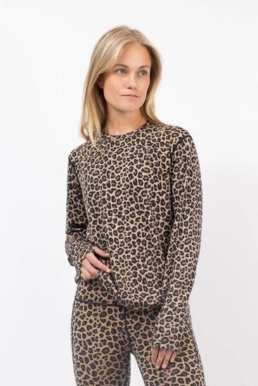 Prêt-à-porter - sport - adulte - loose fit merinos, crop top - léopard.