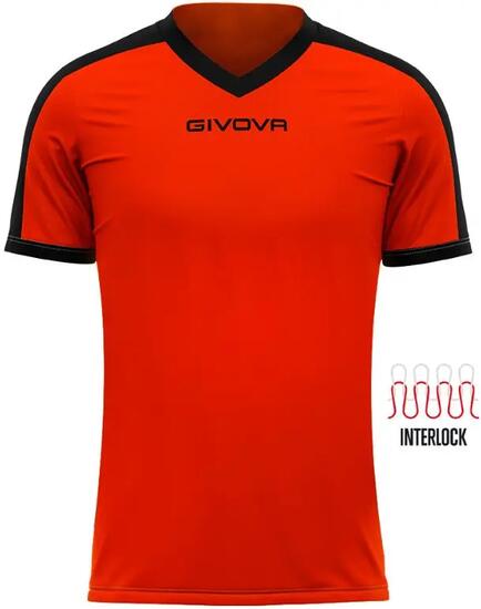 T-shirt uomo givova arancio/nero