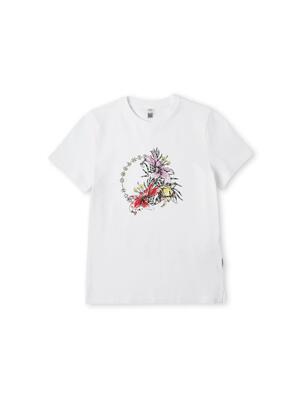 T-shirt - sportswear - meisje - cali - veelzijdig, korte mouwen - wit