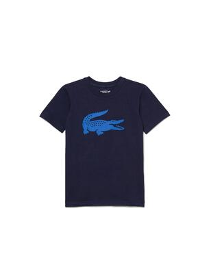 T-shirt - sport - kind - loose fit, krokodillprint - tj2910 - donkerblauw