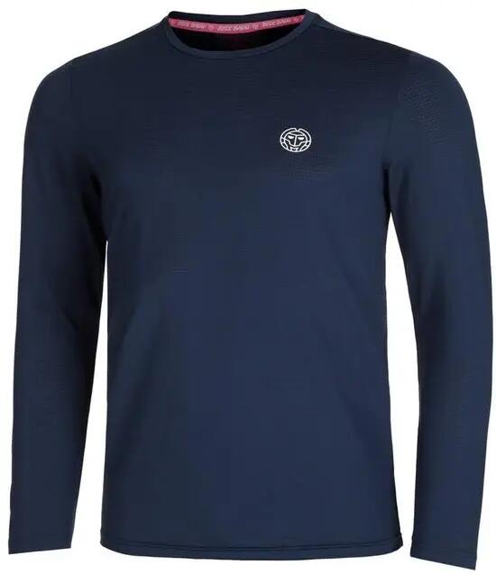 T-shirt - sportswear - homme - manches longues, col rond - bleu/blanc 1/1