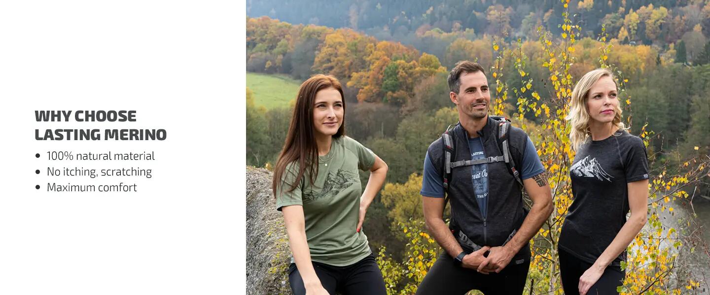 Koszulka Męska Lasting Quido 100% Merino Wool HIKING Zielony (6010) XL 4/9