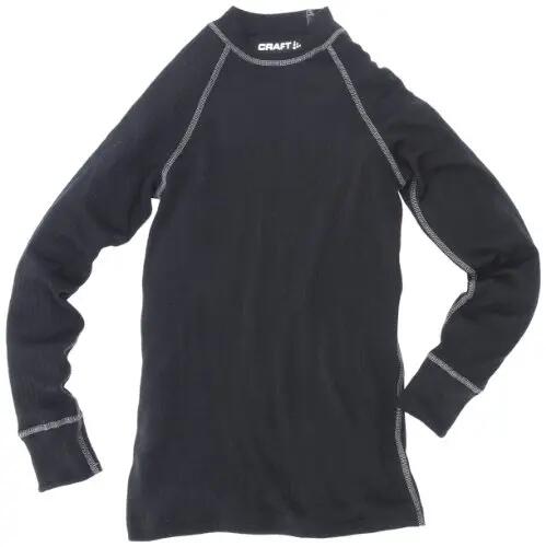Maillot thermique - sport - enfant - manches longues, col rond - noir 2/3