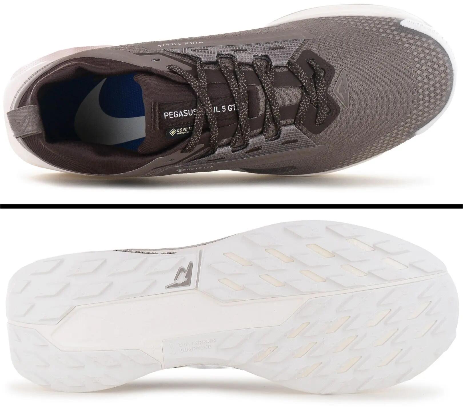 Heren - Nike Reactx Pegasus Trail 5 Gtx - Hq7494-200 - Bruin 4/6