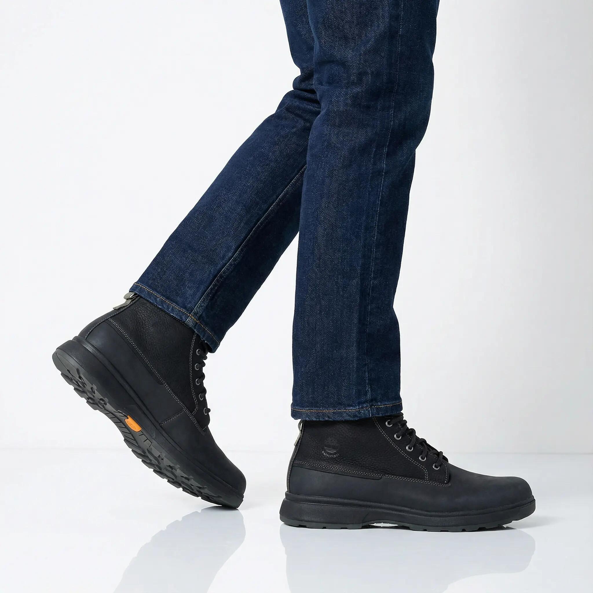 Homme - Timberland Atwells Ave Mid Lace Wp Boot - Tb1a43un-015 - Noir 5/6