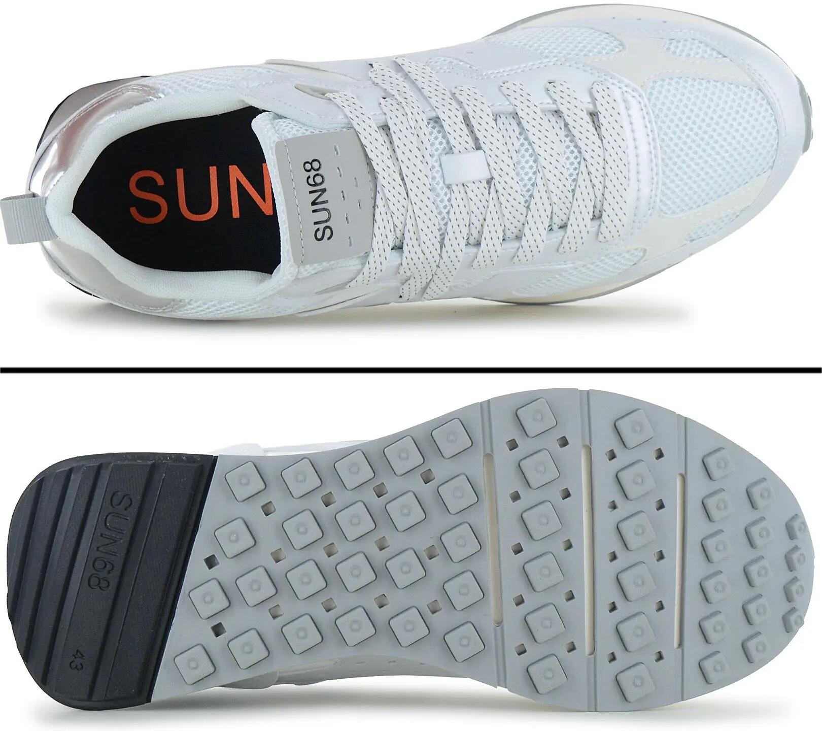 Heren - Sun68 Jaki 2.0 Silver Mesh - Z36119-01 - Wit 4/6