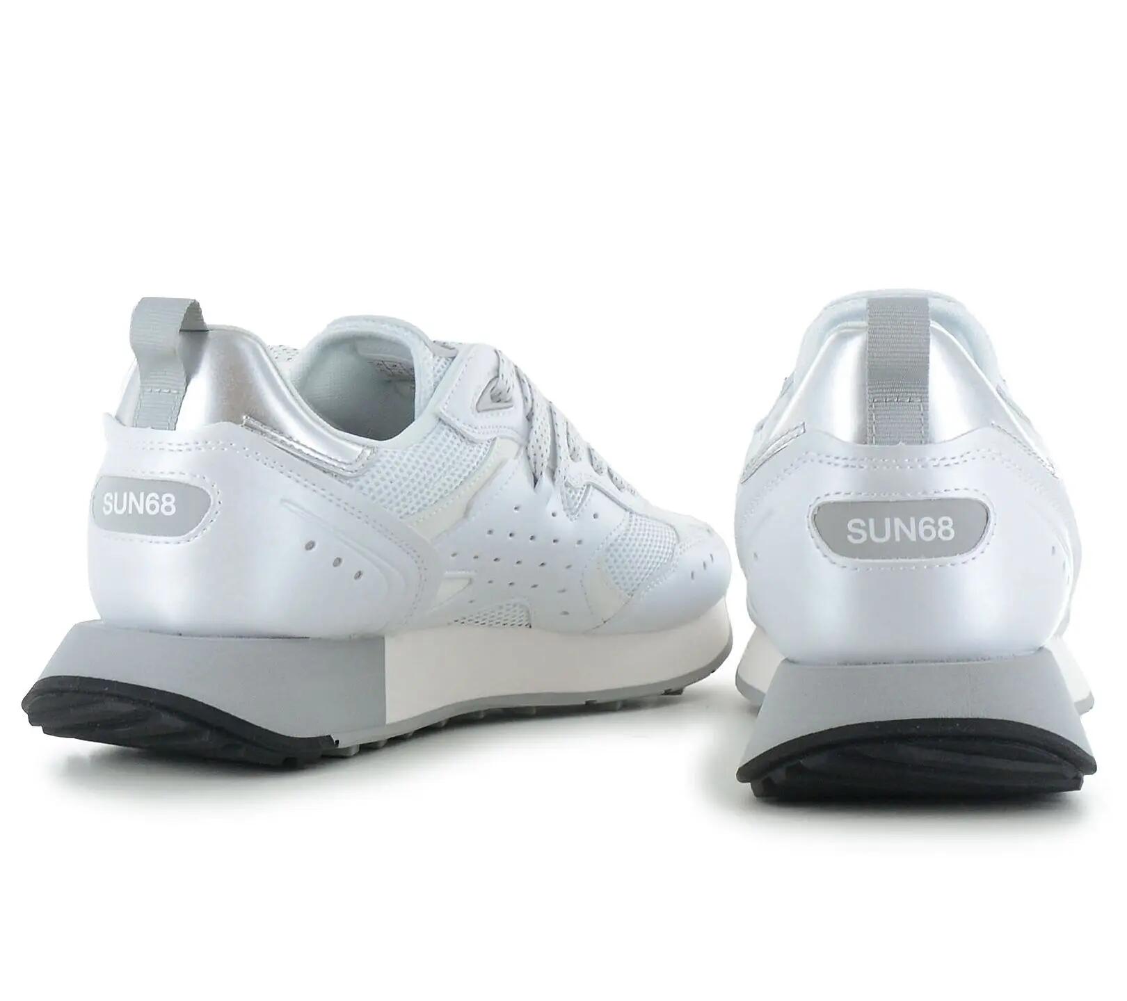 Heren - Sun68 Jaki 2.0 Silver Mesh - Z36119-01 - Wit 3/6