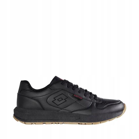 BUTY DAMSKIE MĘSKIE SPORTOWE LOTTO STRAIGHT 1111 CZARNE SNEAKERSY 36