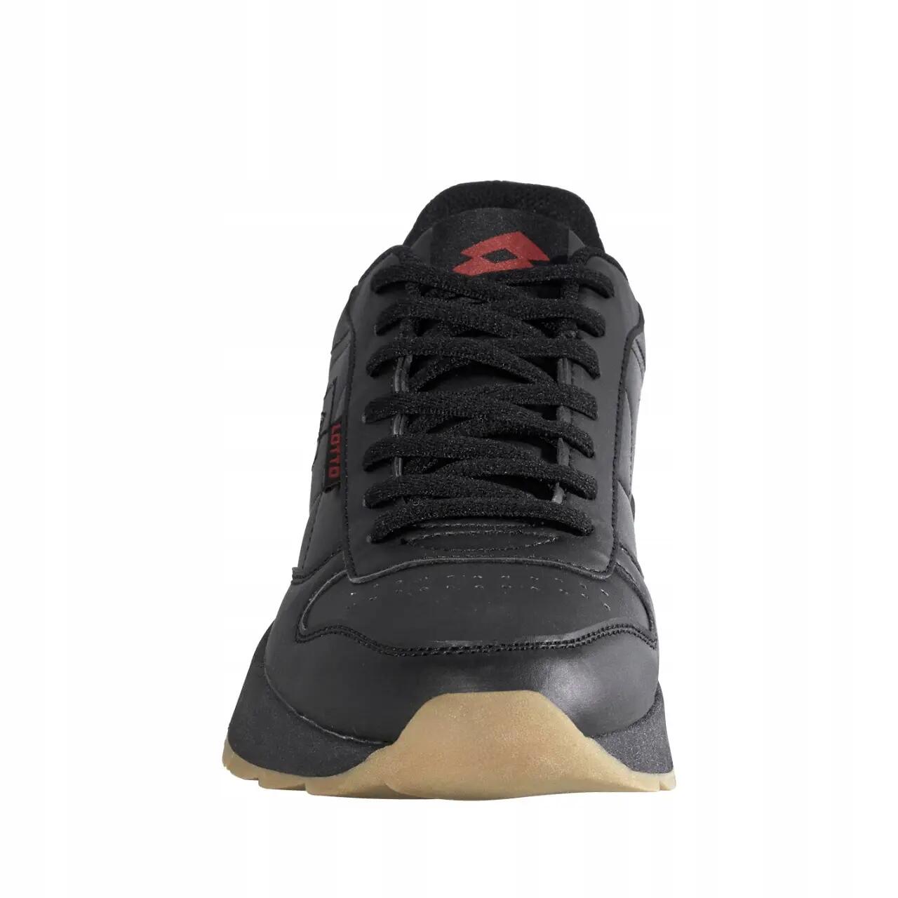 BUTY DAMSKIE MĘSKIE SPORTOWE LOTTO STRAIGHT 1111 CZARNE SNEAKERSY 37 3/5