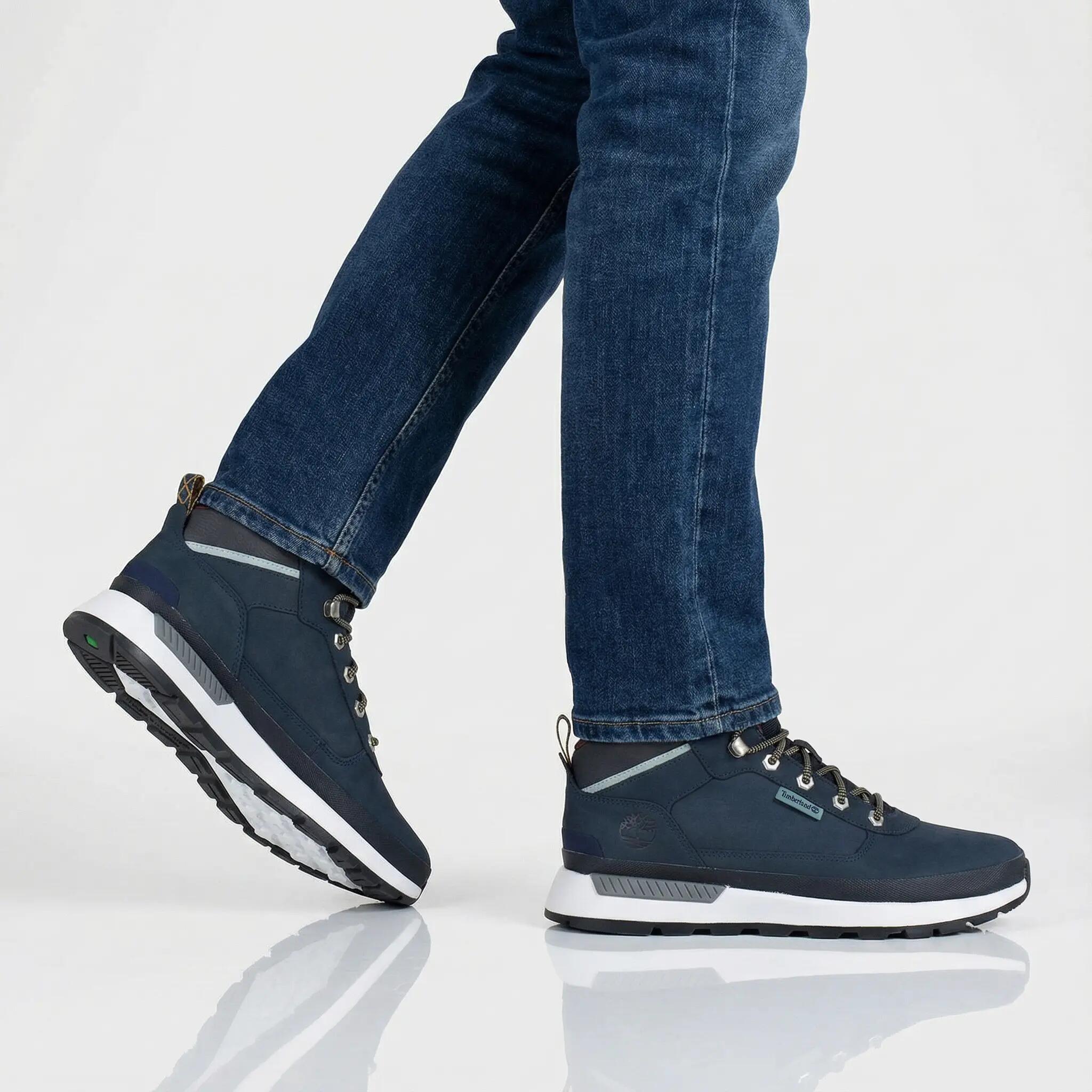 Męskie - Timberland Field Trekker Mid Lace Sneaker - Tb0a652z-019 - Niebieski 5/6