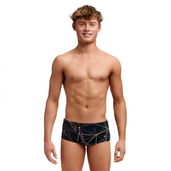 Maillot de bain - Natation - Homme - Slip Sidewinder - Motif Star Sign - Noir