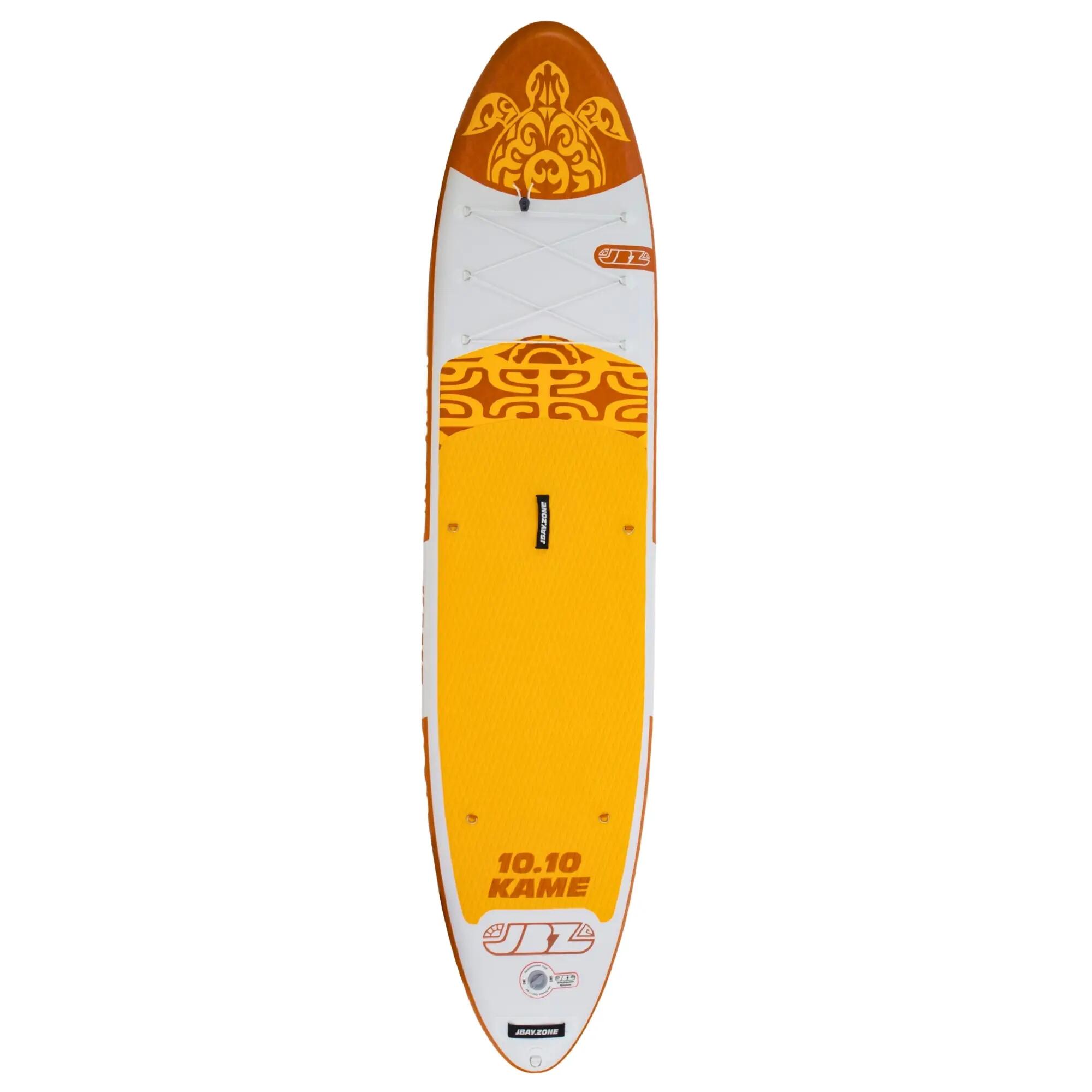 Aufblasbares SUP-Board All-Round 10'10'' 76cm breit Komplett-Set, gelb/weiß 6/10