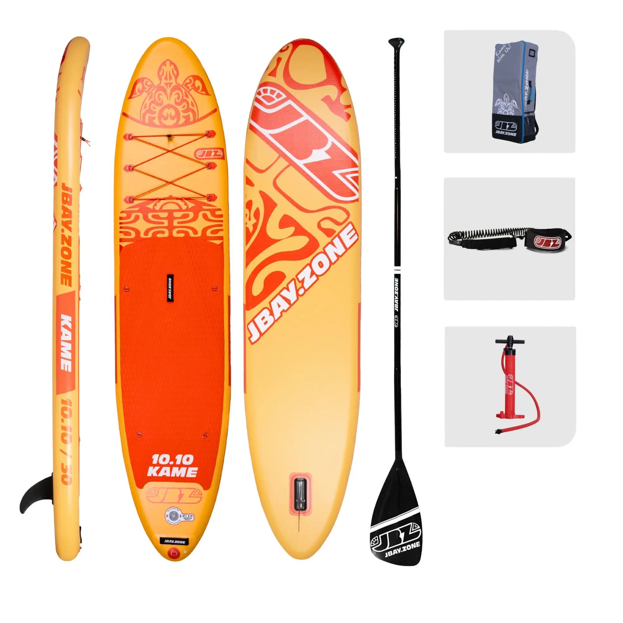 Aufblasbares SUP-Board All-Round 10'10'' 76cm breit Komplett-Set, orange 12/12
