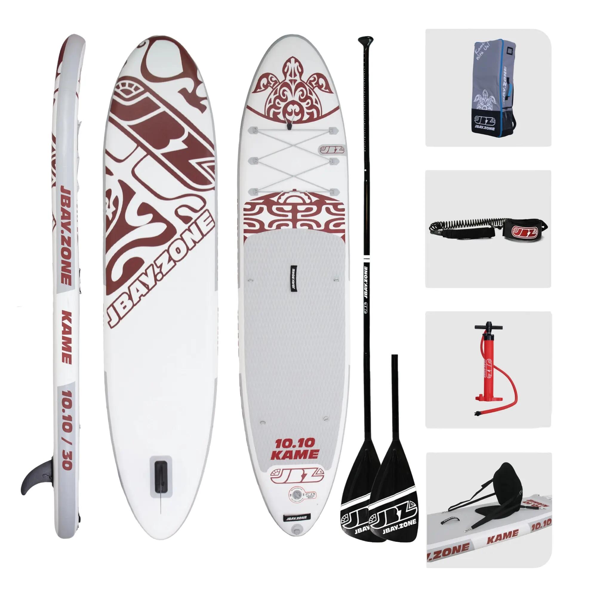 SUP-Board All-Round 10'10'' Komplett-Set mit Kajak-Sitz, weiß/bordeaux 13/13