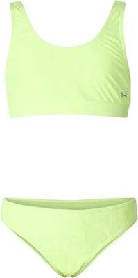 Bikini - zwemmen - meisje - lia-rib - sporttop, ribstof, geel