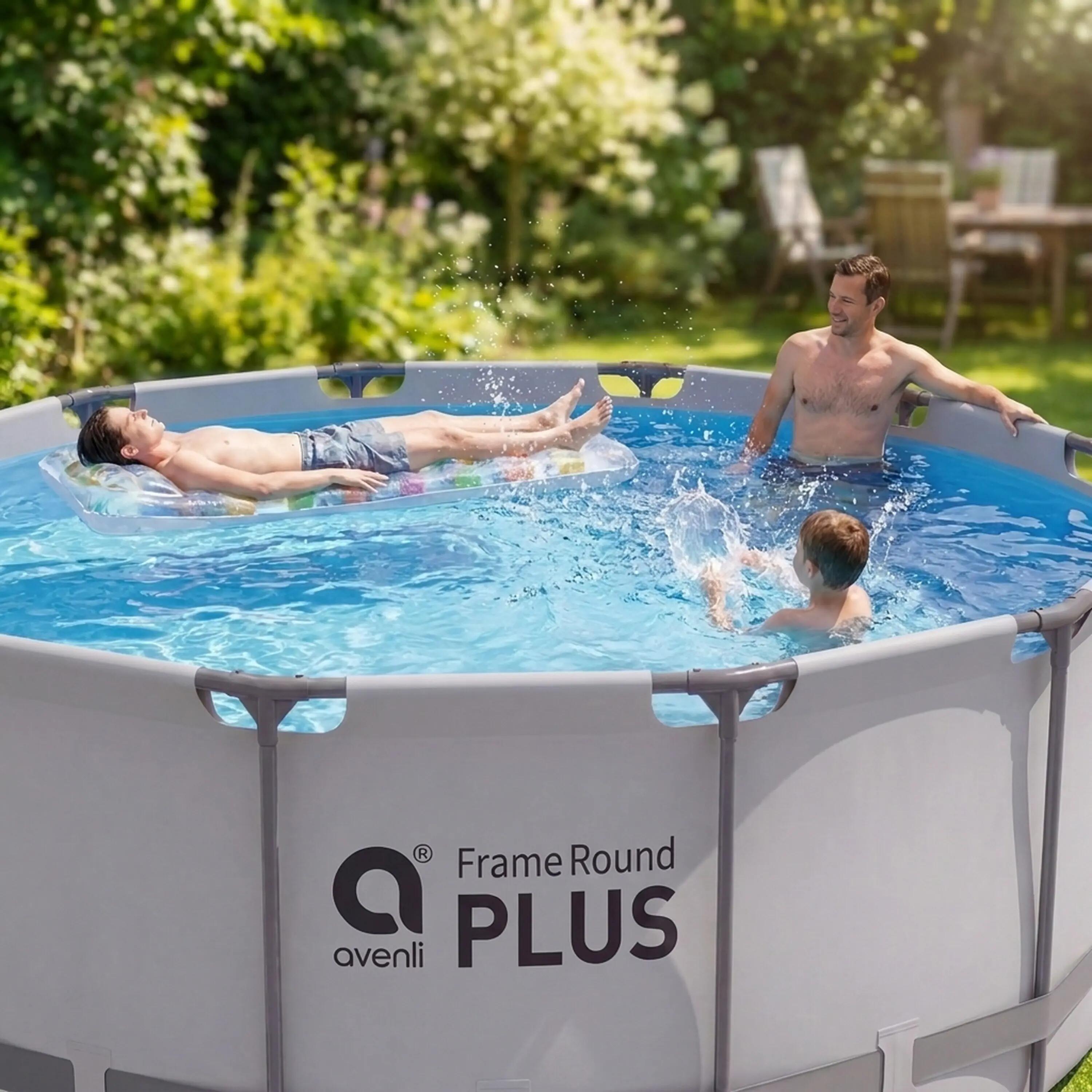 Frame Pool Ersatzpool rund 457x122cm grau ohne Filterpumpe 8/15