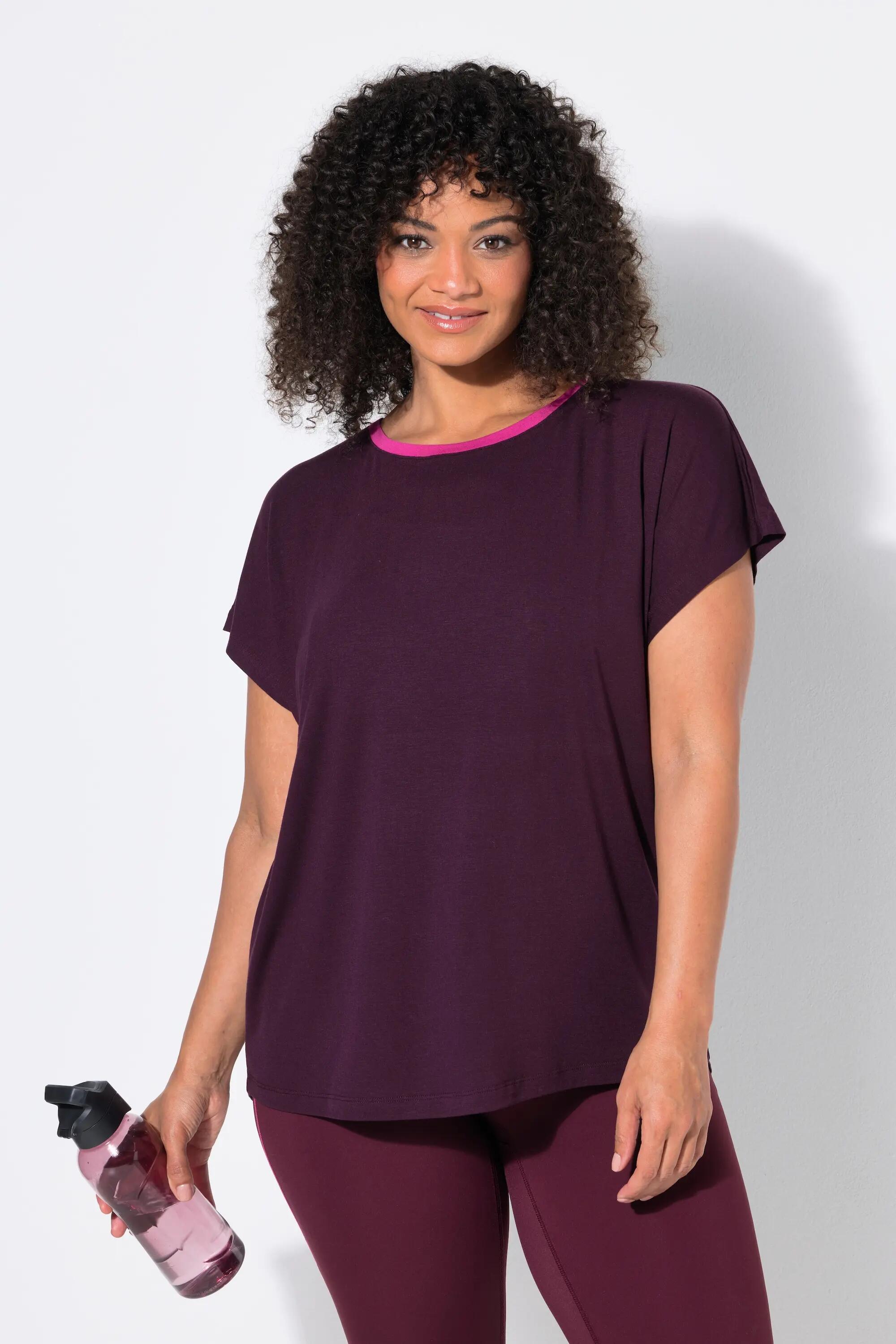 Femme T-shirt oversize décolleté rond et manches courtes 5/9