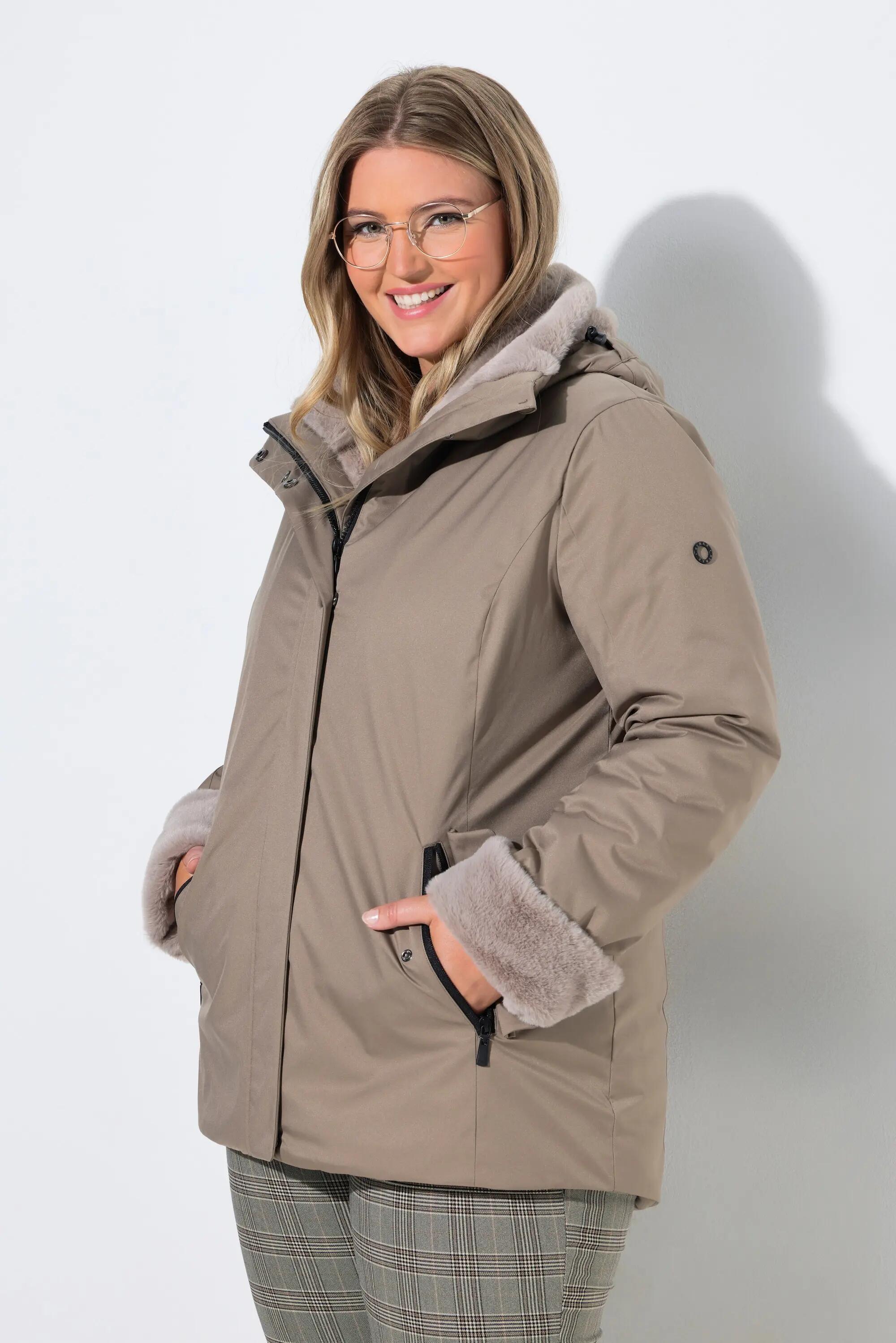Damen HYPRAR Funktions-Jacke wasserdicht Kapuze Webpelz 7/7