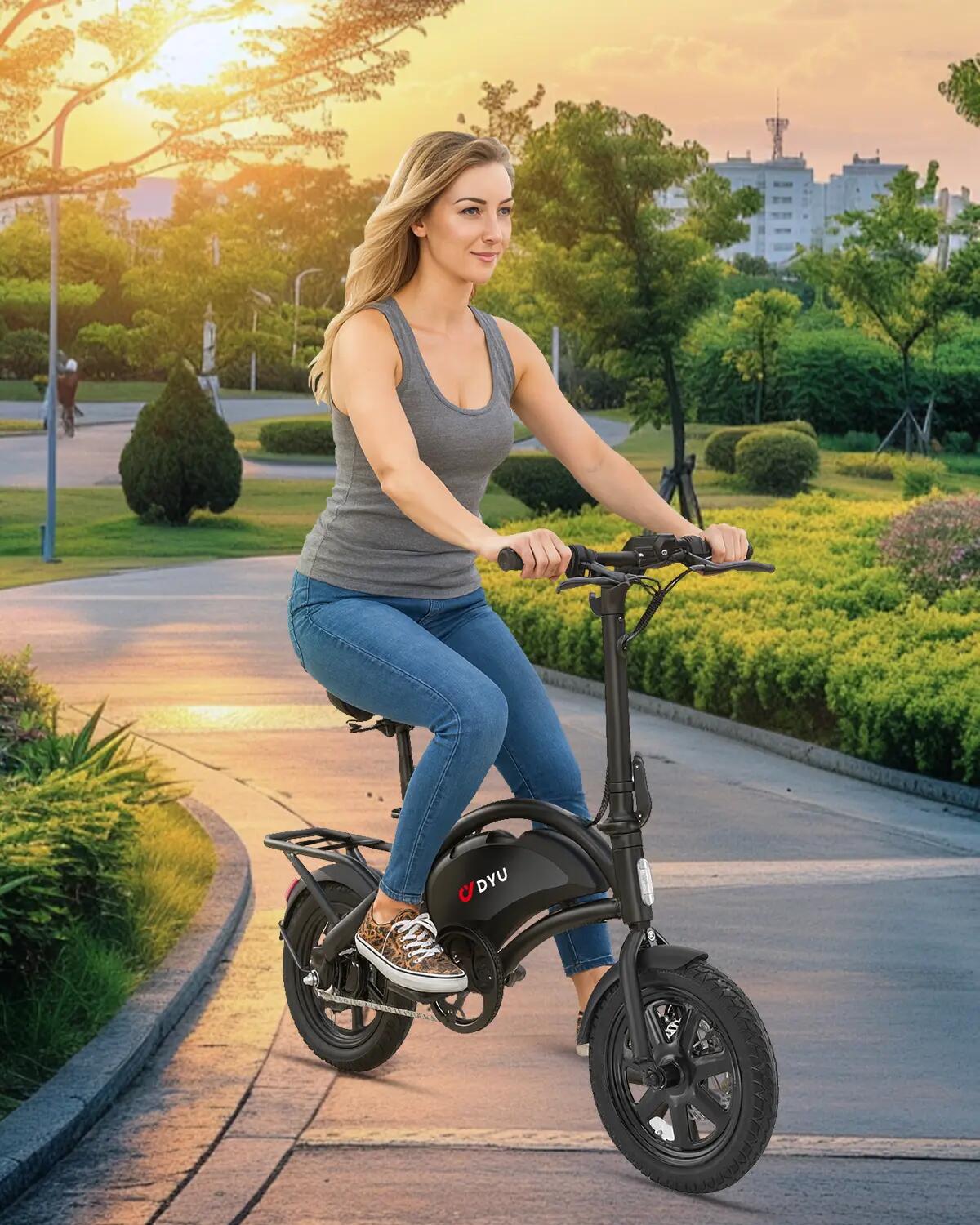 D3F MINI Bicicletta Elettrica Pieghevole, 36V 7.8Ah, Pneumatici 14", Città 9/10