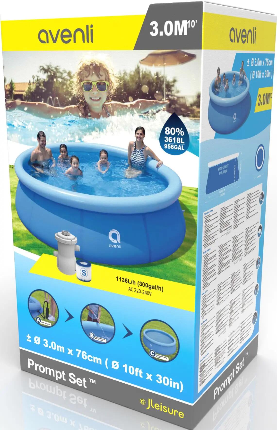 Prompt Set 305x76cm Pool Set, mit Filterpumpe, blau 2/15