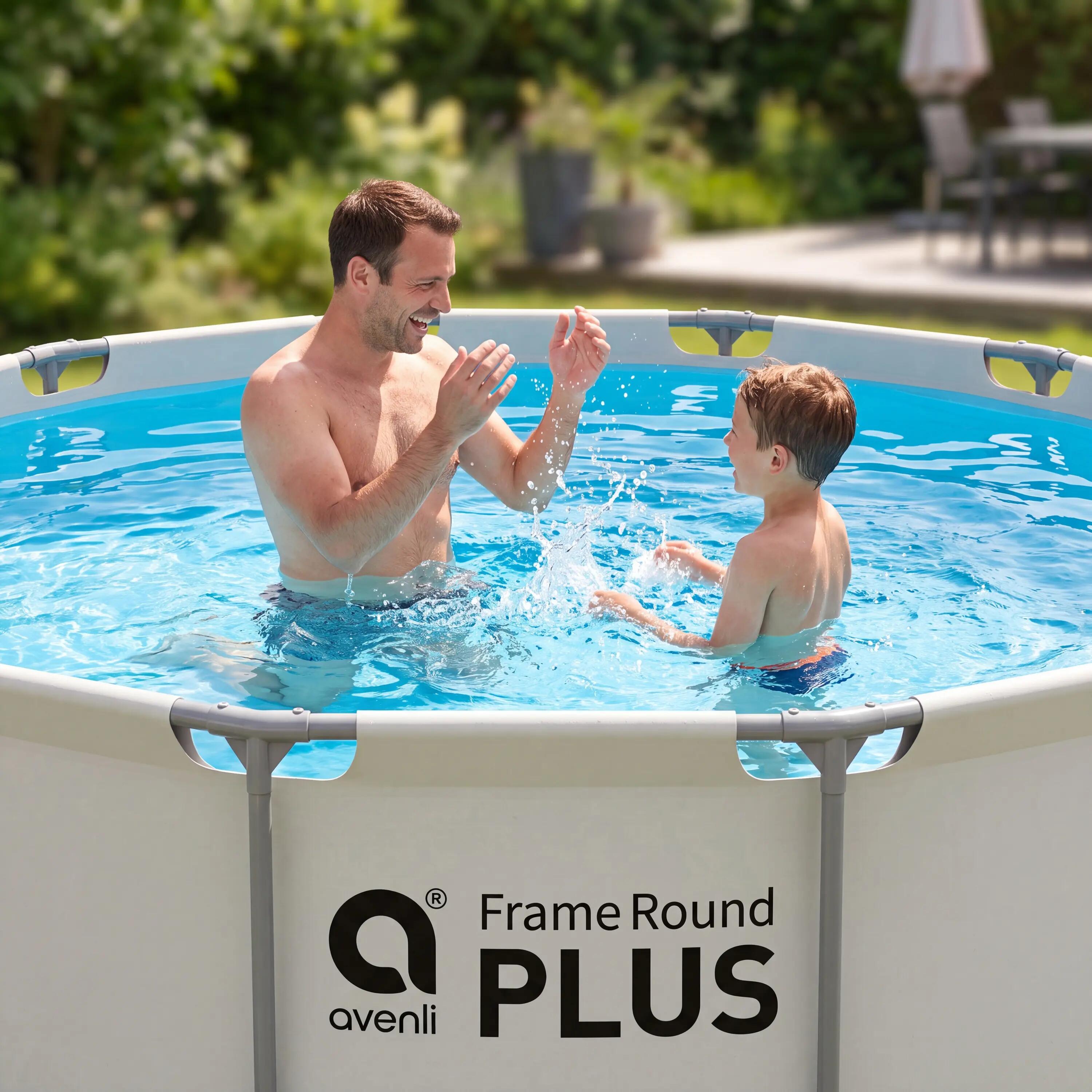 Frame Pool Ersatzpool rund 366x122cm grau ohne Filterpumpe 7/12