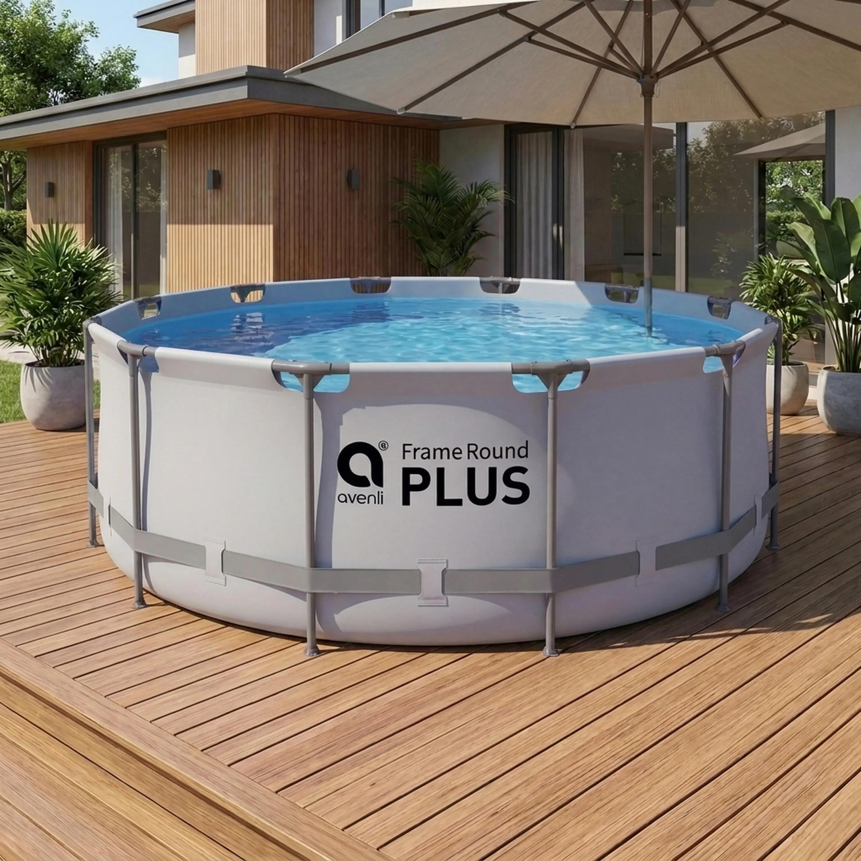 Frame Pool Ersatzpool rund 457x122cm grau ohne Filterpumpe 13/15