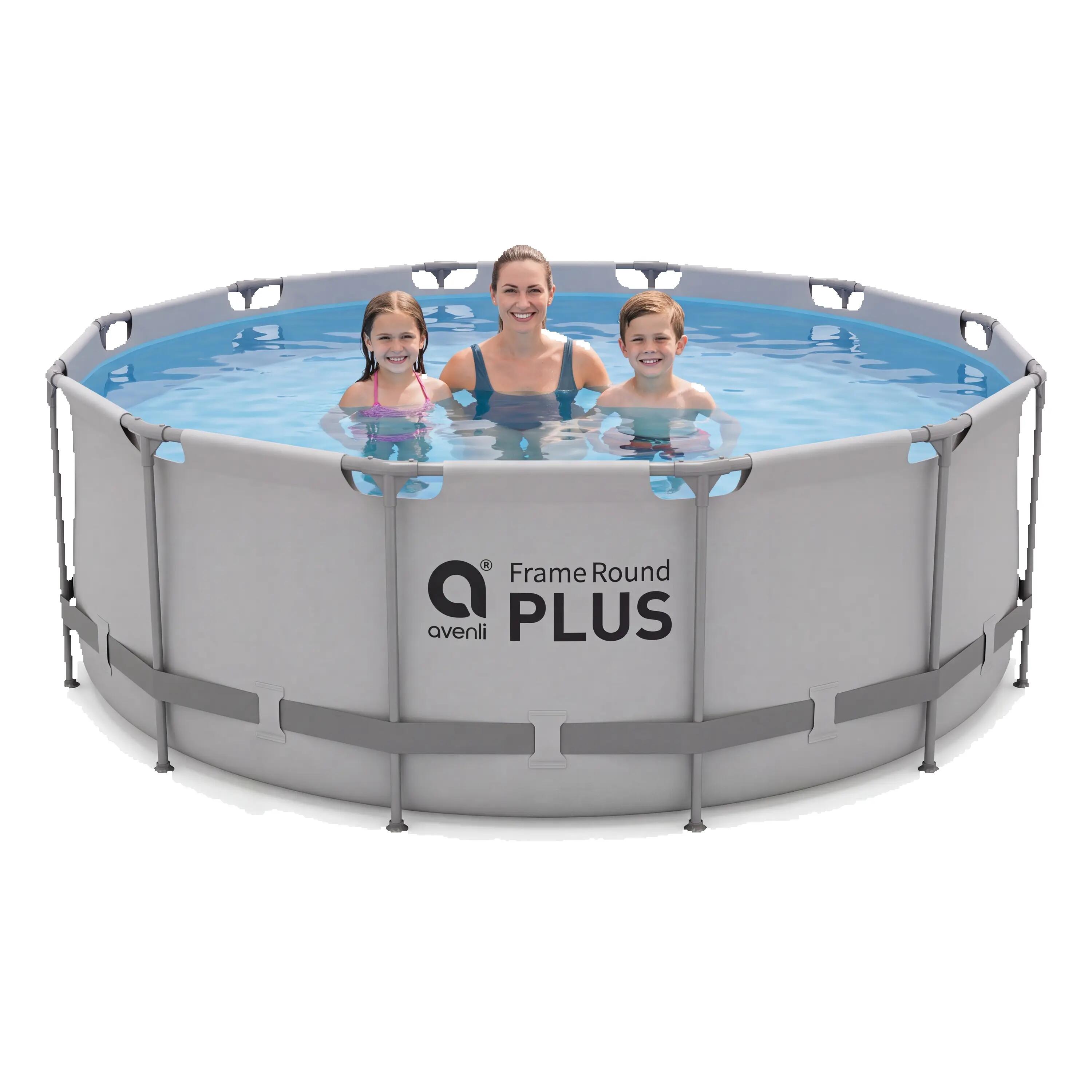 Frame Pool Ersatzpool rund 366x122cm grau ohne Filterpumpe 4/12