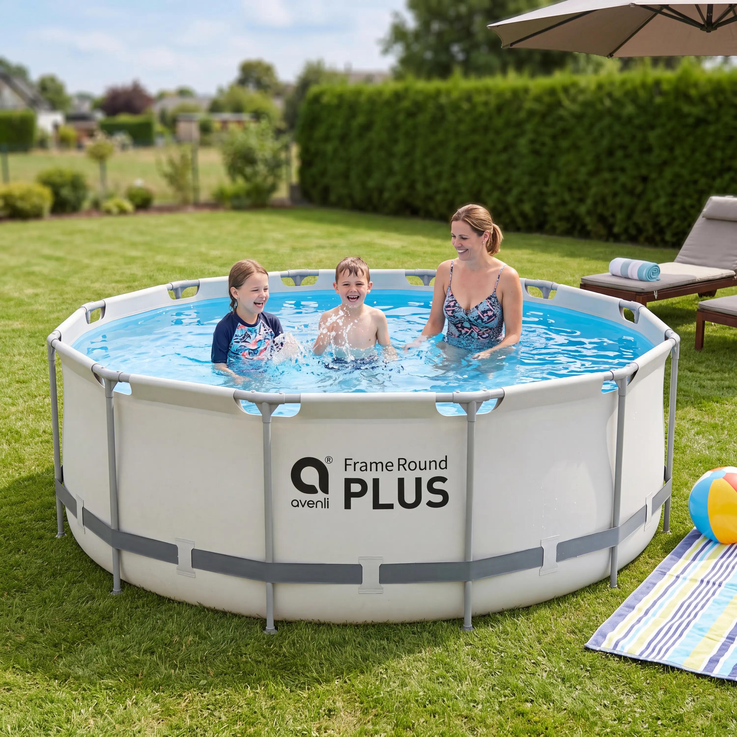 Frame Pool Ersatzpool rund 366x122cm grau ohne Filterpumpe 2/12