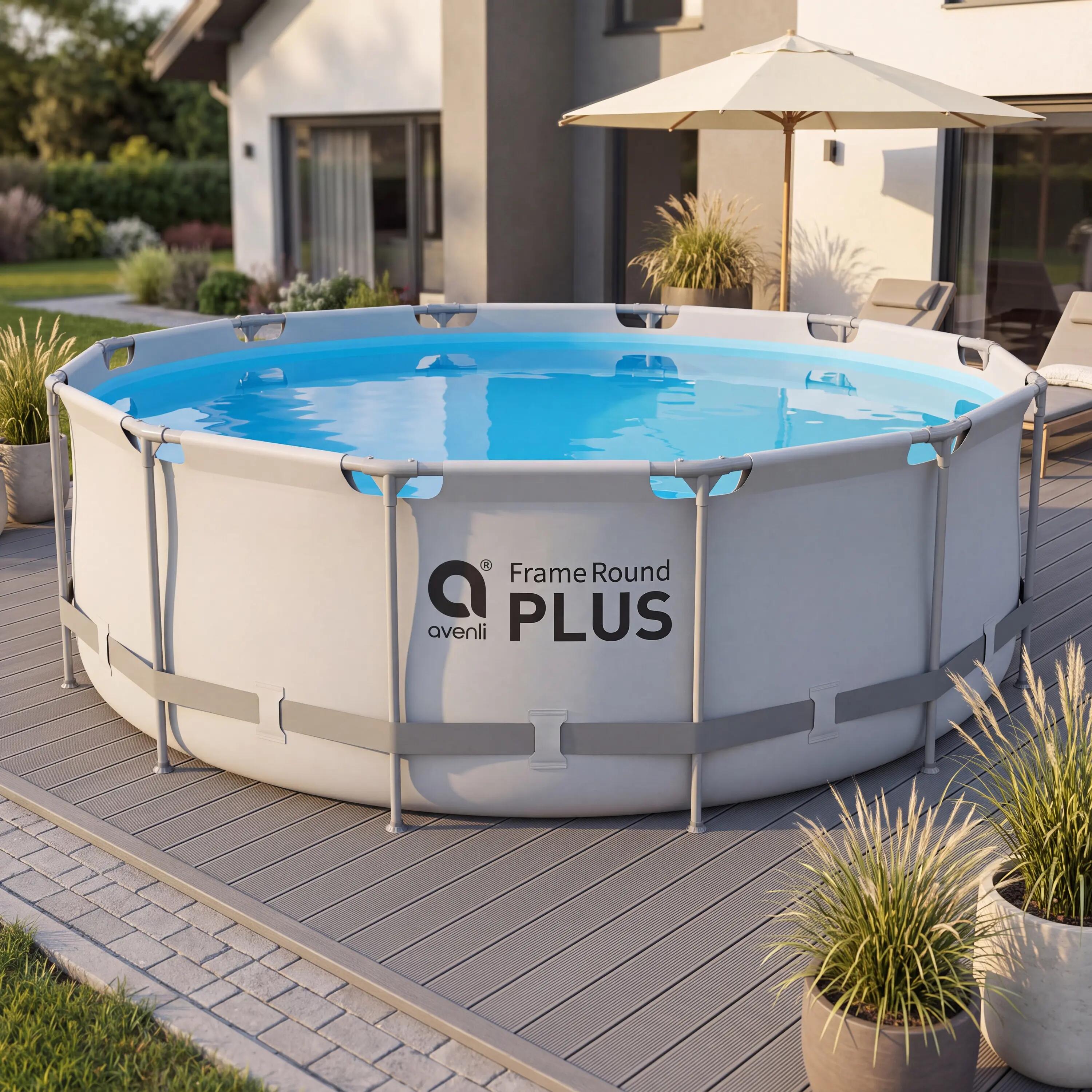 Frame Pool Ersatzpool rund 366x122cm grau ohne Filterpumpe 11/12