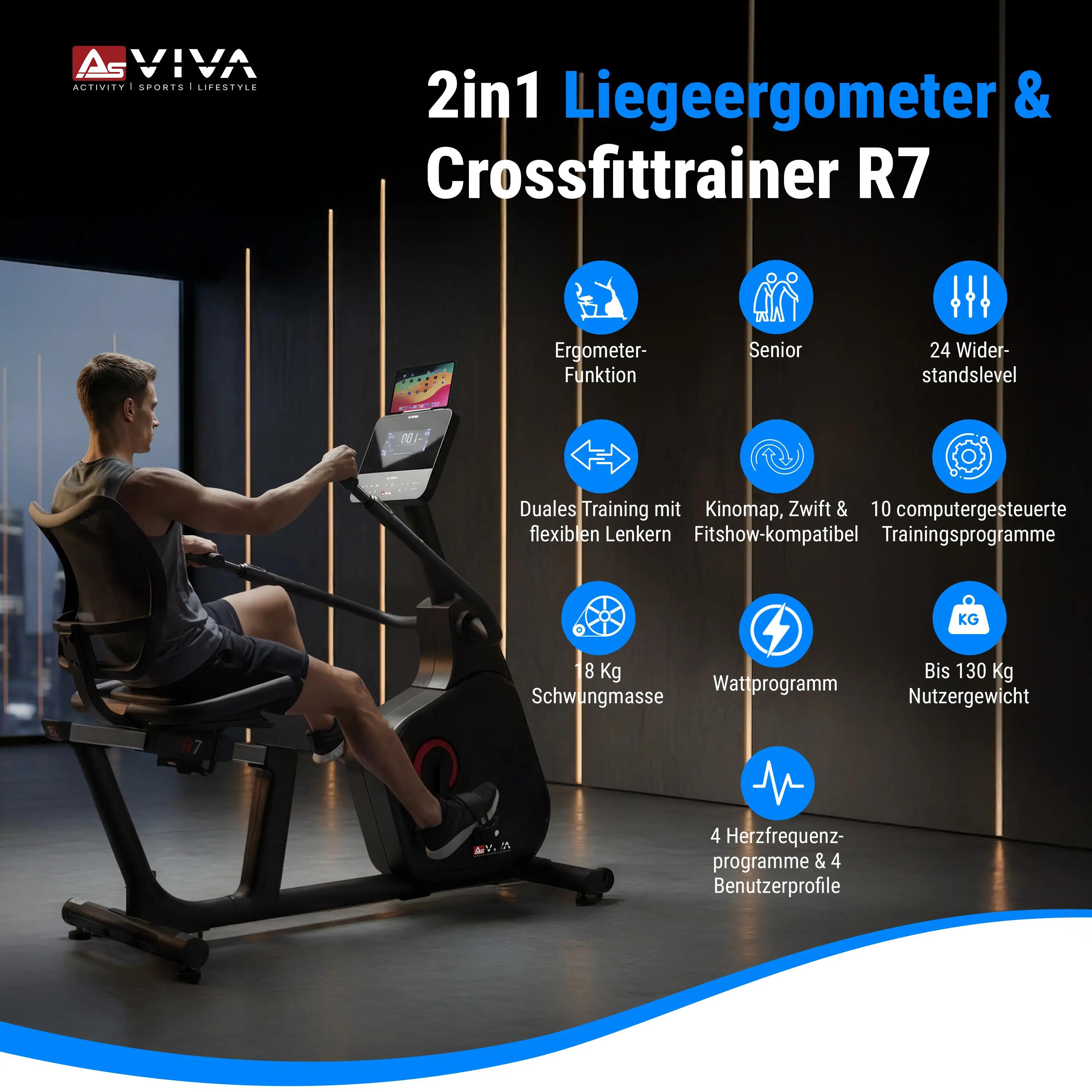 Liegeergometer & Functional Training R7 3/6