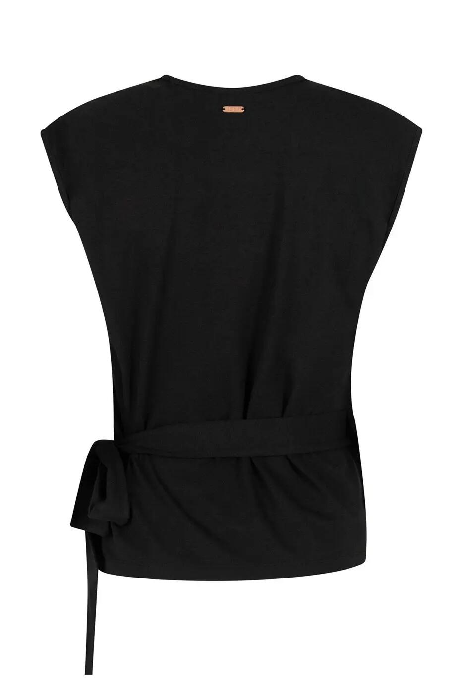 Hippe Aurora Yoga Wrap Top - Onyx Zwart 6/6