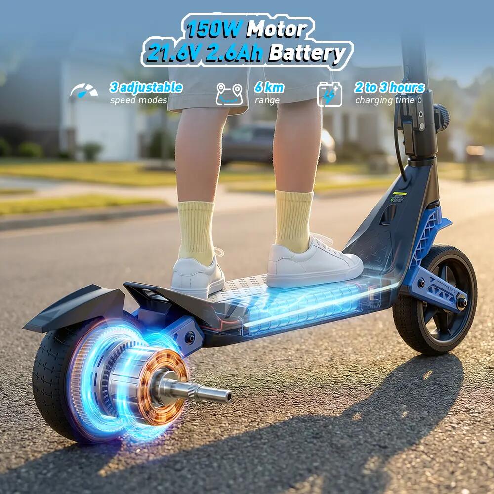 K6 Monopattino Elettrico Per Bambini, Batteria 21.6V 2.6Ah, Pneumatici 6.5", Pie 5/7