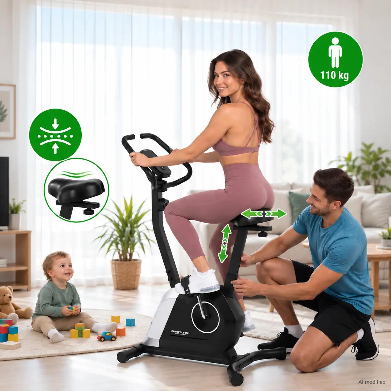 Exercício de bicicleta Christopeit Active 3/8