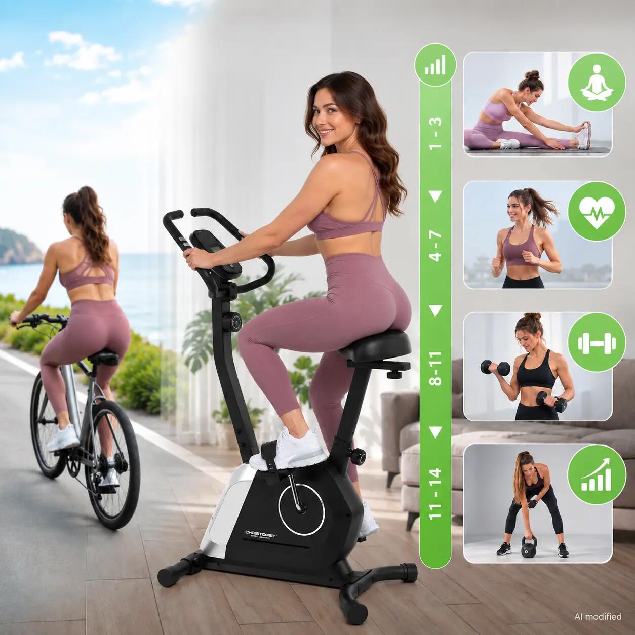 Exercício de bicicleta Christopeit Active 2/8