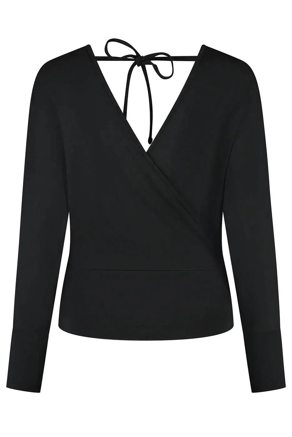 Haut de Yoga et Pilates Ala à Manches Longues – Noir Onyx 6/6