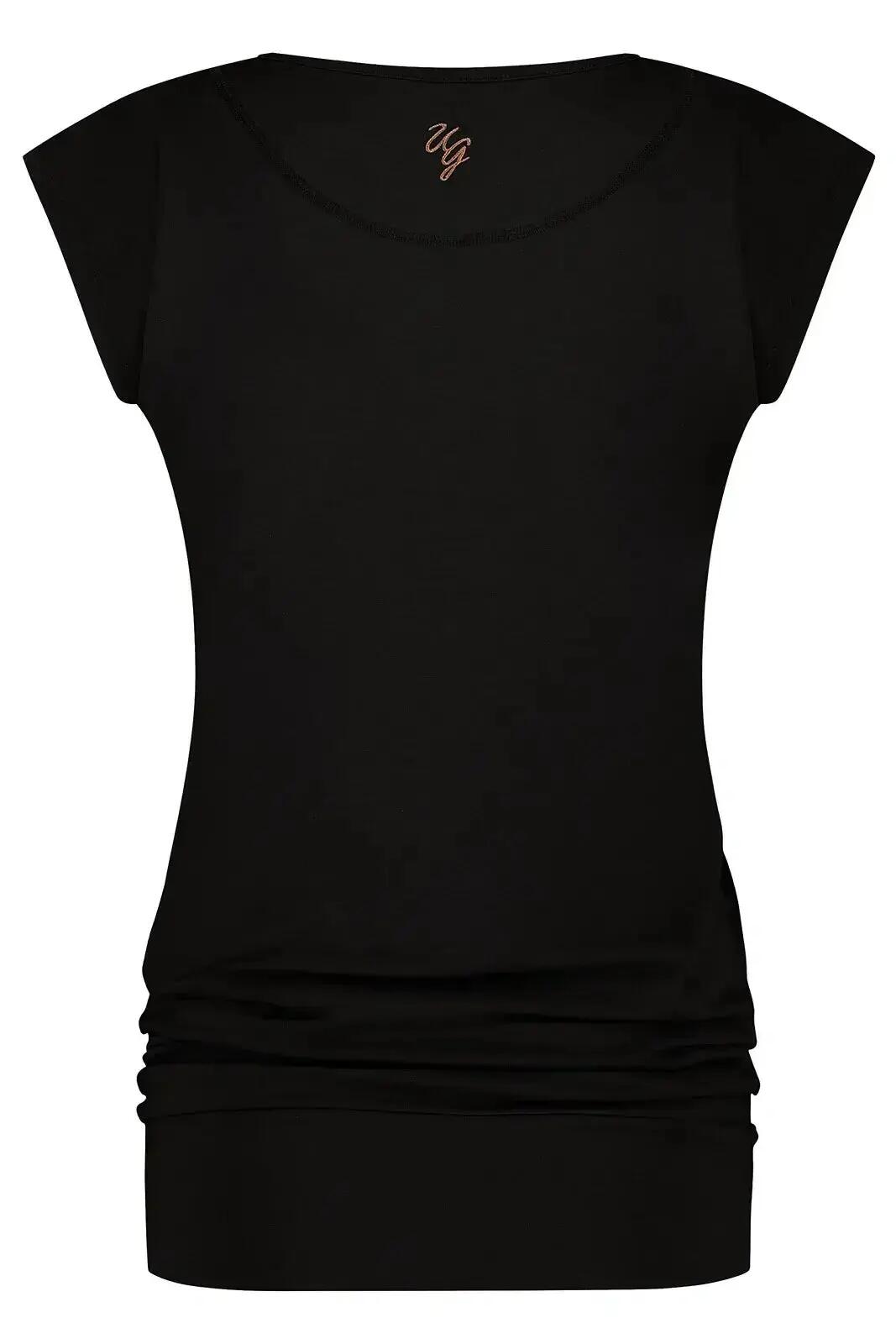 T-shirt de Yoga et Pilates couple ample Asana  - Noir Onyx 6/6