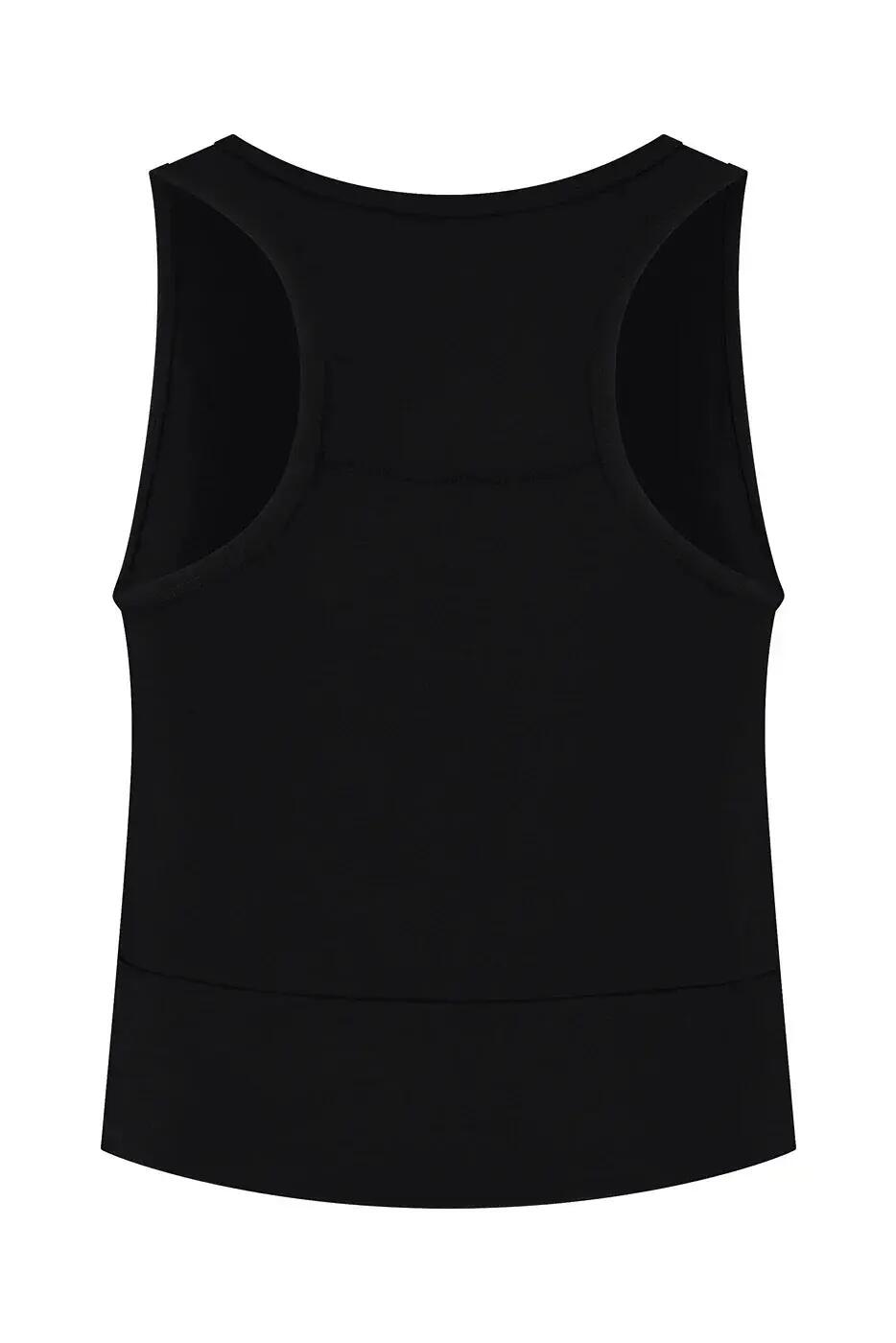 Crop Top de Yoga et Pilates Sati à Nœud – Noir Onyx 6/6