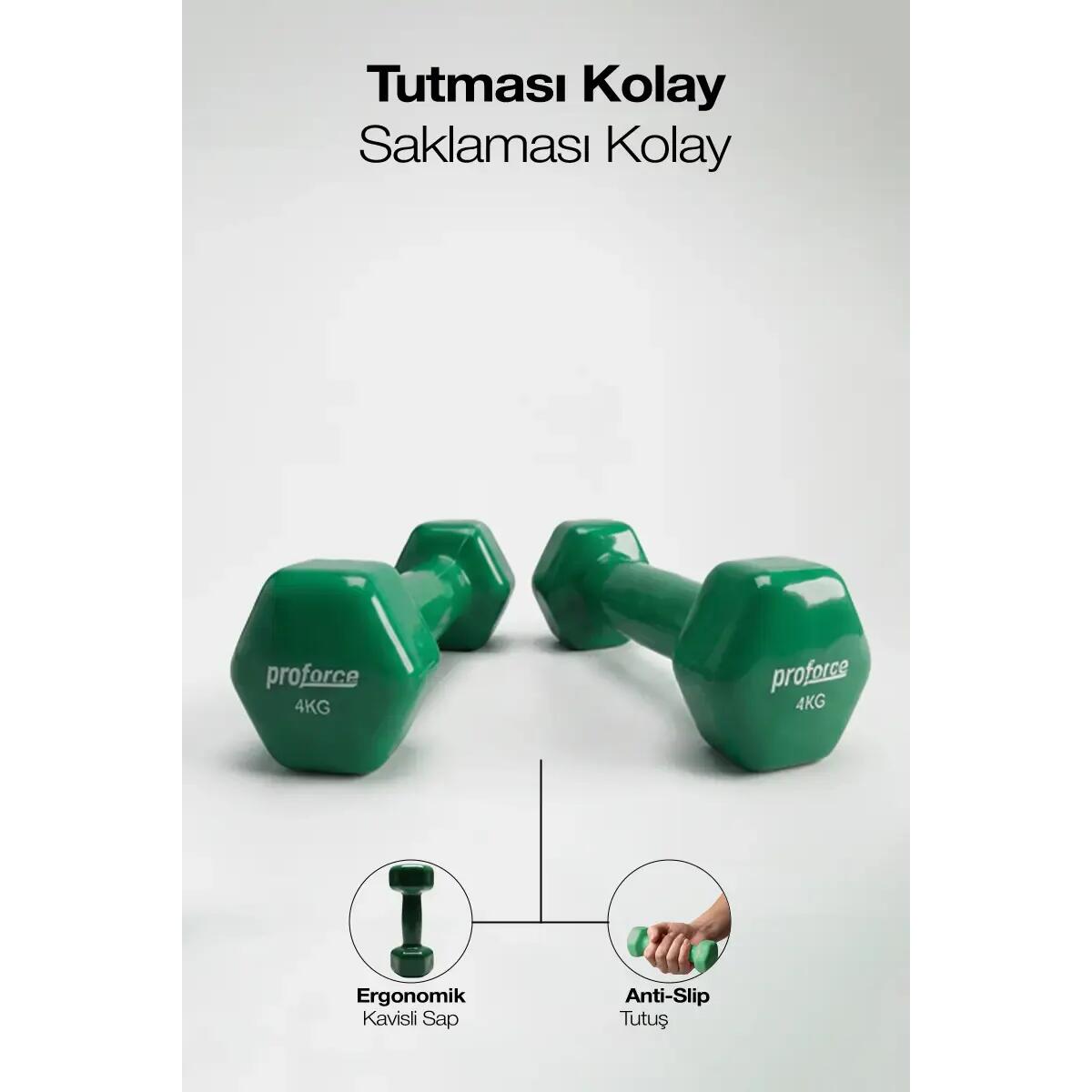 Vinil Kaplı Döküm Dambıl 4 Kg  (Adet)
