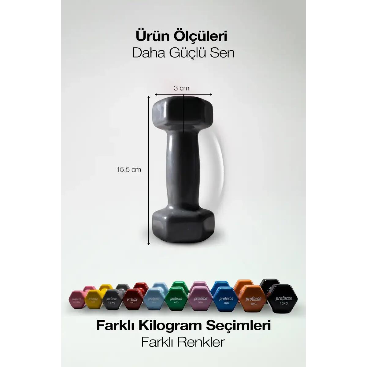 Vinil Kaplı Döküm Dambıl 1,5 Kg - (Adet)