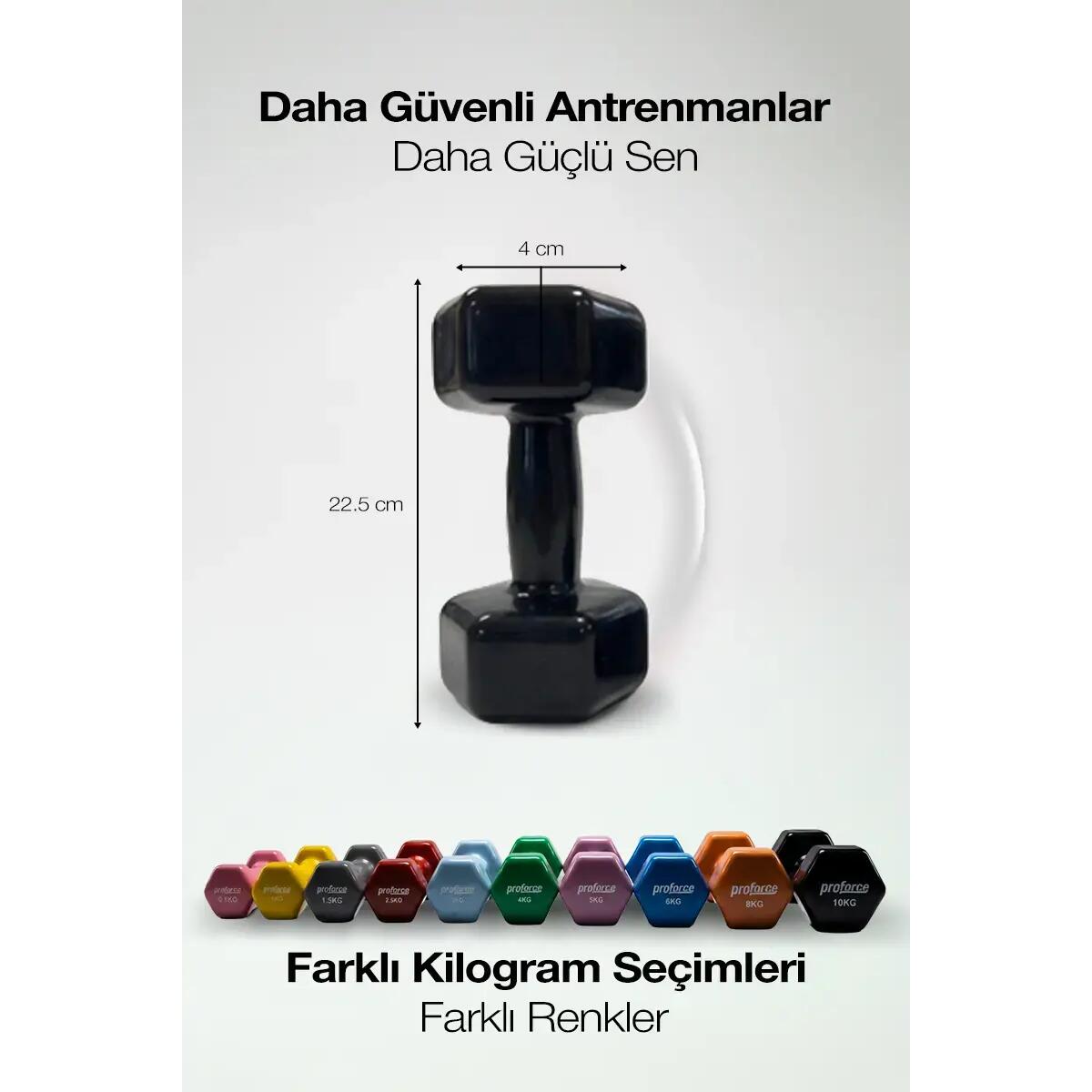 Vinil Kaplı Döküm Dambıl 10 Kg -(Adet)